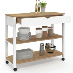 Desserte de cuisine XXL plan de travail 110 cm et tiroir*IDMarket Clearance