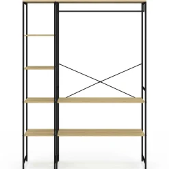 Dressing d'angle double penderie design industriel 123 cm*IDMarket Hot