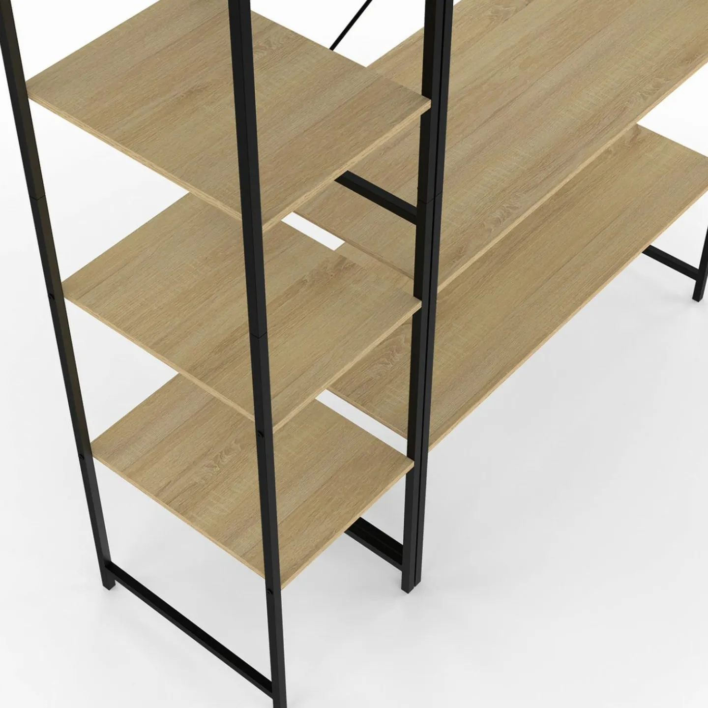 Dressing d'angle double penderie design industriel 123 cm*IDMarket Hot