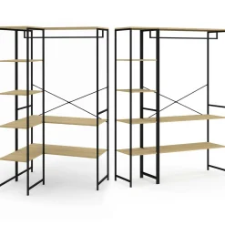 Dressing d'angle double penderie design industriel 123 cm*IDMarket Hot