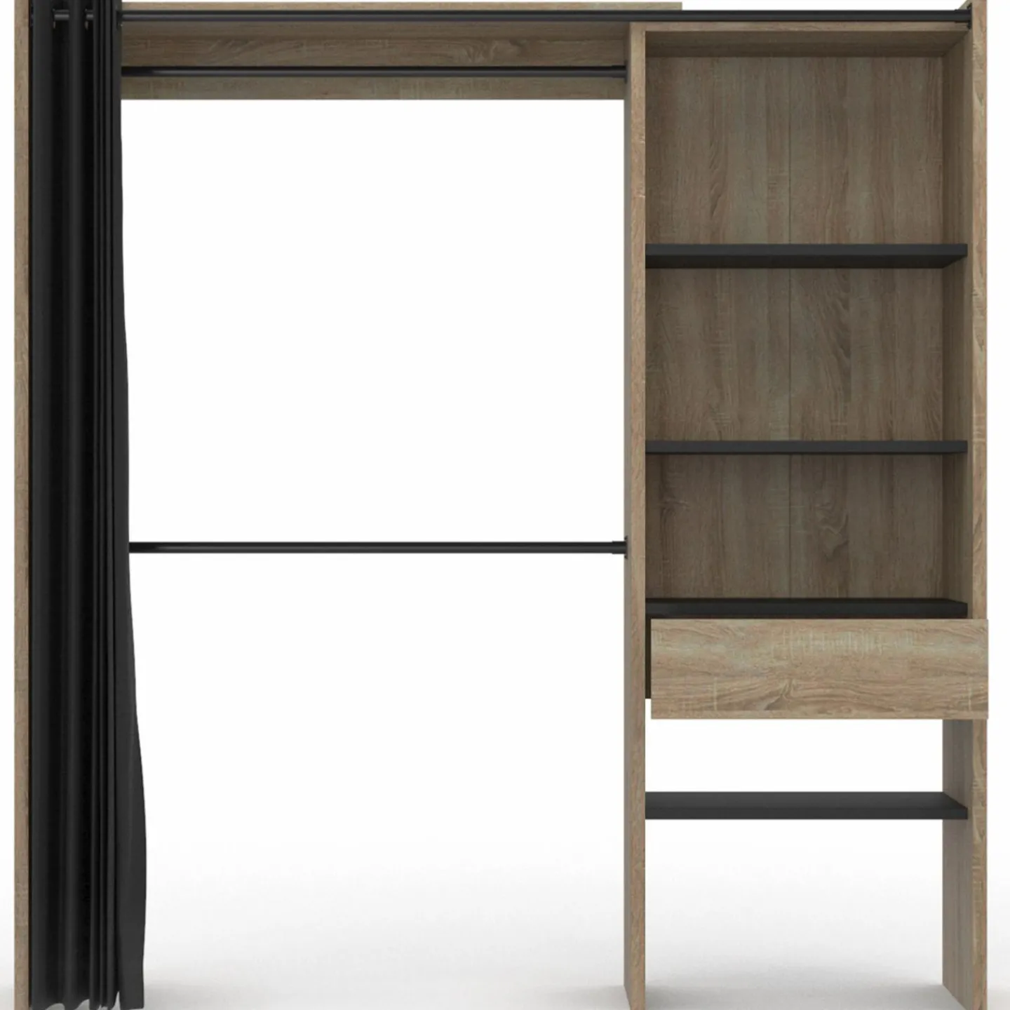 Dressing extensible bois et noir*IDMarket Best