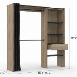 Dressing extensible bois et noir*IDMarket Best