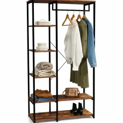 Dressing penderie avec étagères style industriel*IDMarket Clearance