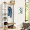 Dressing penderie avec étagère style industriel blanc 90 cm*IDMarket Hot