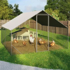 Enclos à poules 9m2 parc grillagé 3x3m*IDMarket Hot