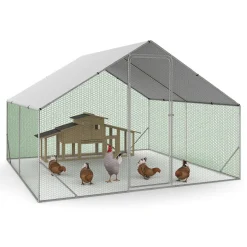 Enclos à poules 9m2 parc grillagé 3x3m*IDMarket Hot