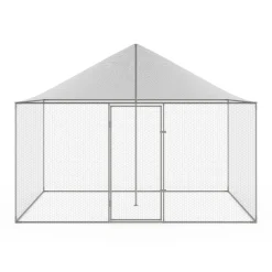 Enclos poulailler en acier galvanisé 6 m² 3x2 m volière extérieure*IDMarket Best