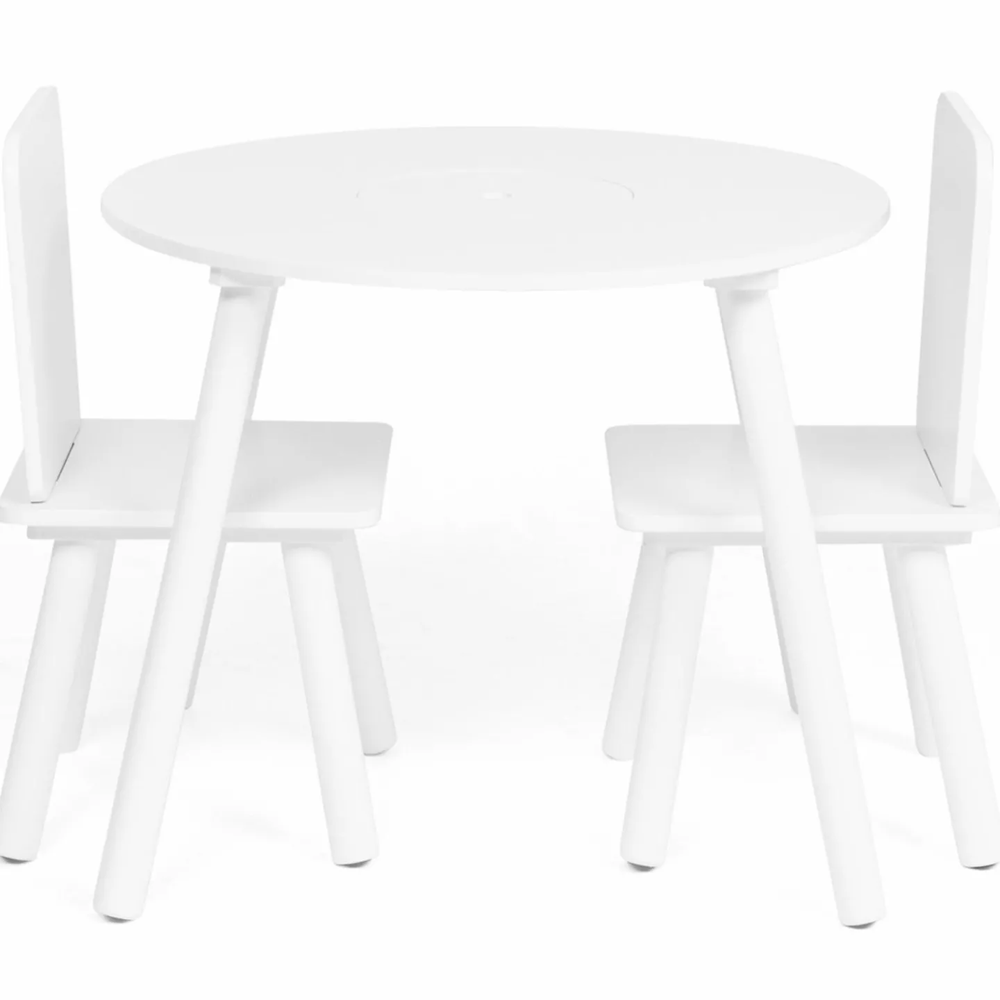 Ensemble de table et chaises pour enfant en bois blanc*IDMarket Outlet