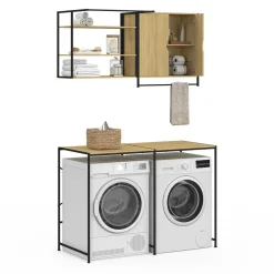 Ensemble pour machine à laver et sèche-linge design industriel*IDMarket Hot