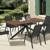 Ensemble table et chaise salon de jardin 8 personnes pied araignée noir*IDMarket Best