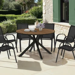 Ensemble table et chaises salon de jardin 6 personnes*IDMarket Online