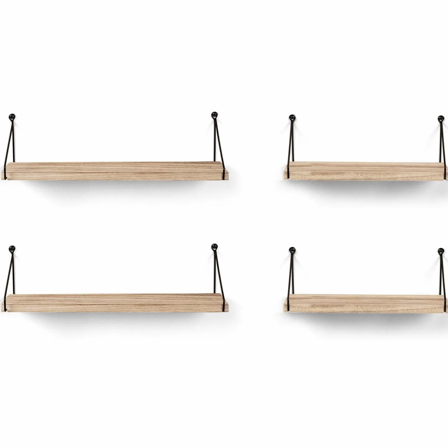 Etagères murales industrielles bois et métal noir*IDMarket Best