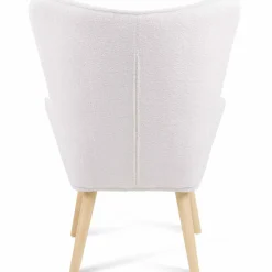 Fauteuil bouclette blanche style scandinave*IDMarket Best