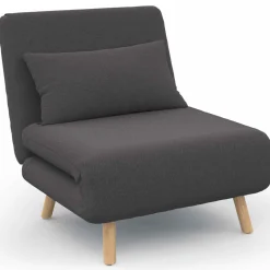 Fauteuil convertible en lit 1 place gris anthracite*IDMarket Outlet