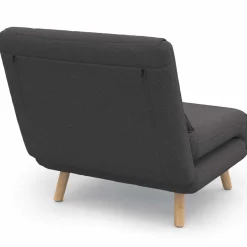 Fauteuil convertible en lit 1 place gris anthracite*IDMarket Outlet