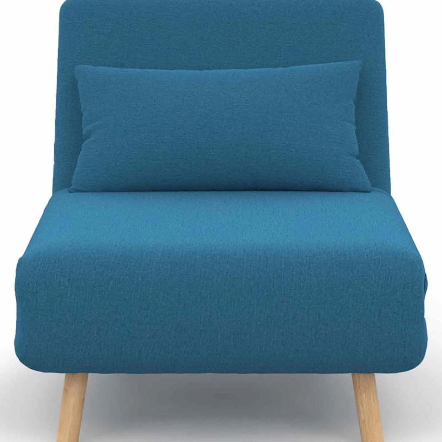 Fauteuil convertible en lit 1 place bleu canard*IDMarket New