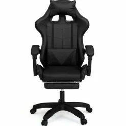 Fauteuil gamer noir réglable et inclinable avec repose pied*IDMarket Best