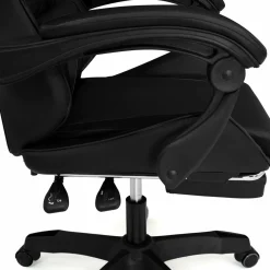 Fauteuil gamer noir réglable et inclinable avec repose pied*IDMarket Best