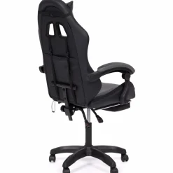 Fauteuil gaming LED noir et gris avec repose-pied, coussin tête + lombaire*IDMarket Clearance