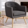 Fauteuil scandinave cabriolet gris anthracite*IDMarket