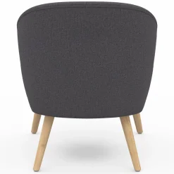 Fauteuil scandinave cabriolet gris anthracite*IDMarket