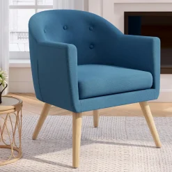 Fauteuil scandinave cabriolet bleu*IDMarket Clearance
