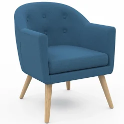 Fauteuil scandinave cabriolet bleu*IDMarket Clearance