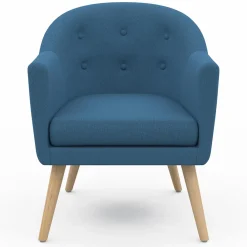 Fauteuil scandinave cabriolet bleu*IDMarket Clearance