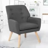 Fauteuil scandinave en tissu gris*IDMarket