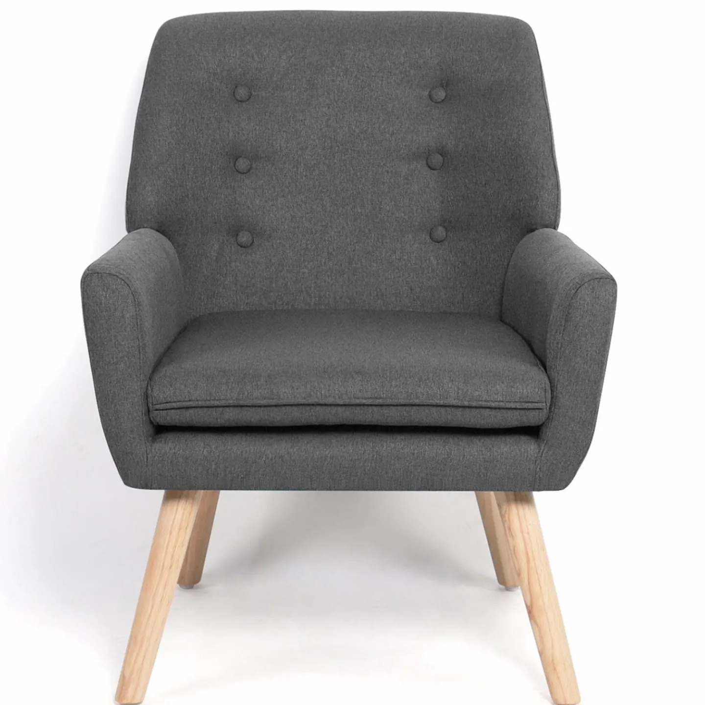 Fauteuil scandinave en tissu gris*IDMarket