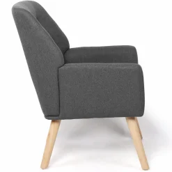 Fauteuil scandinave en tissu gris*IDMarket