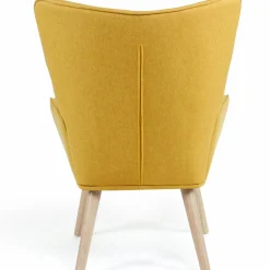 Fauteuil scandinave en tissu jaune*IDMarket Clearance
