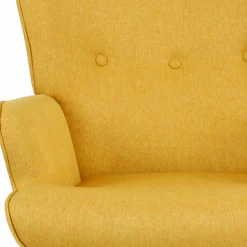 Fauteuil scandinave en tissu jaune*IDMarket Clearance
