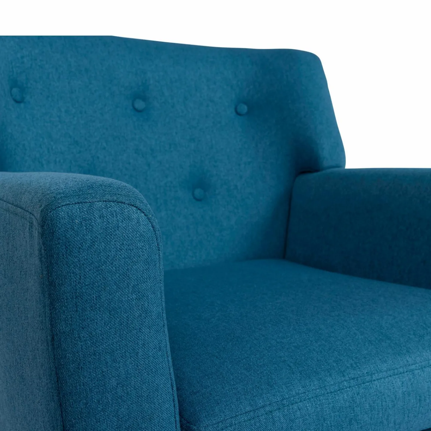 Fauteuil scandinave en tissu bleu canard*IDMarket Hot