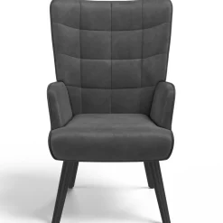 Fauteuil scandinave en velours gris*IDMarket