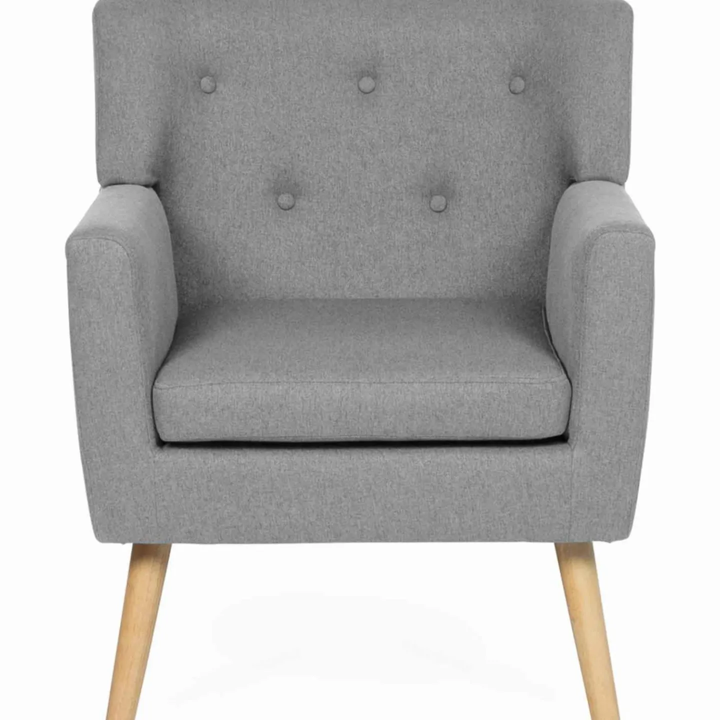 Fauteuil scandinave gris chiné*IDMarket