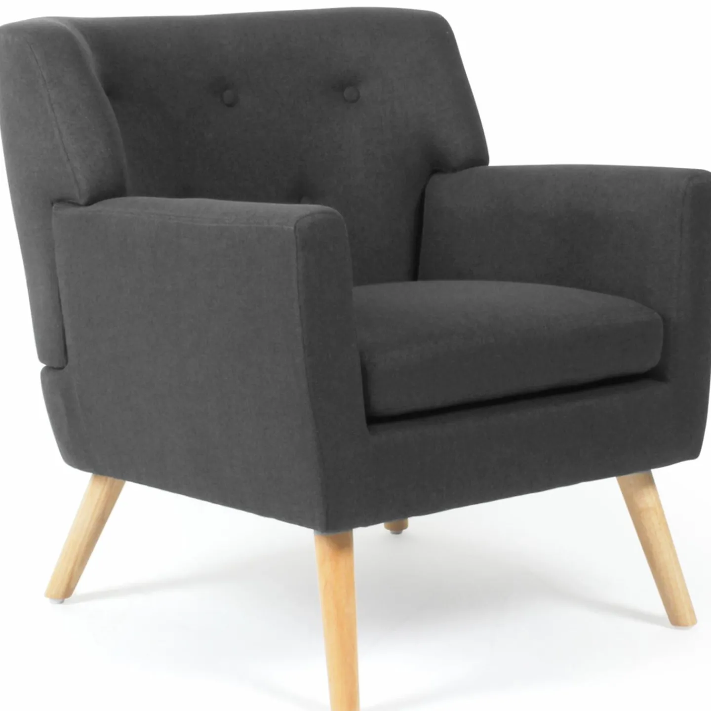 Fauteuil scandinave gris anthracite*IDMarket