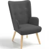Fauteuil scandinave gris anthracite IVAR*IDMarket Online