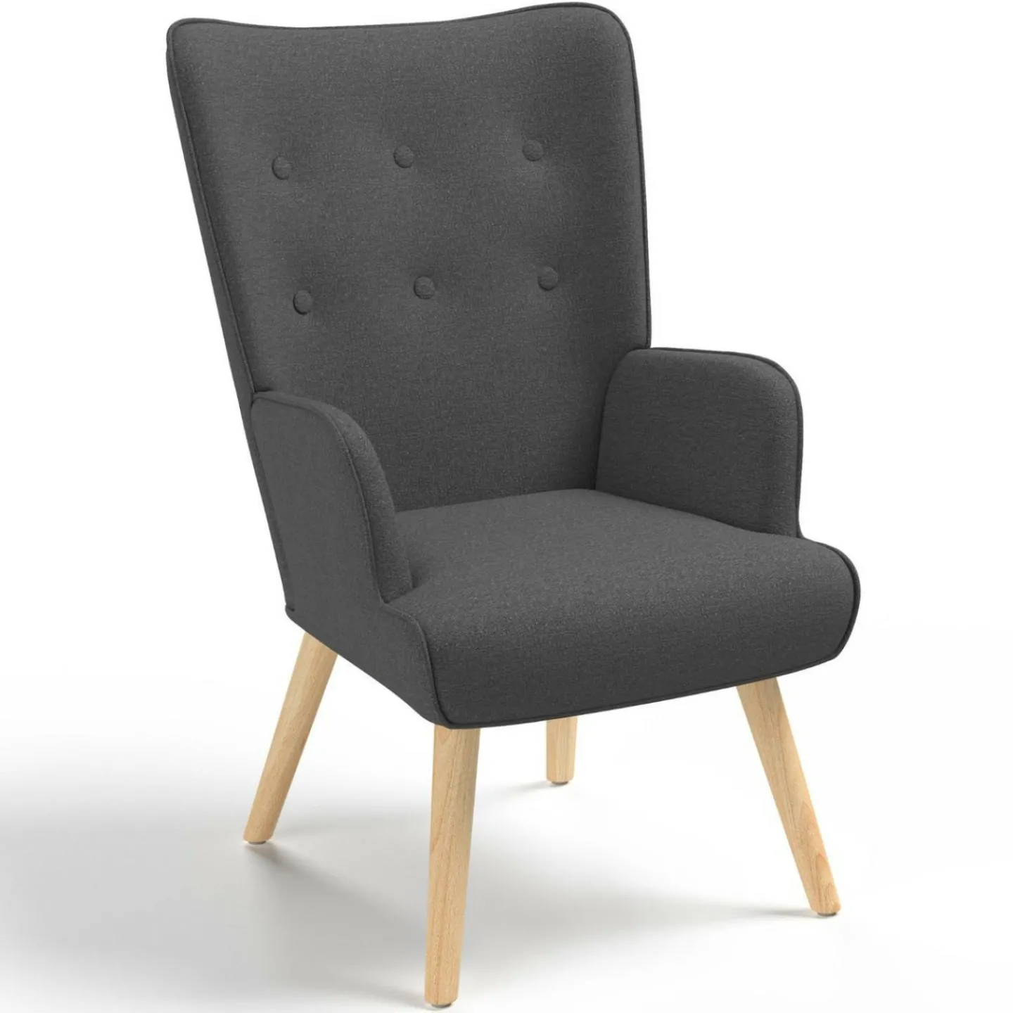 Fauteuil scandinave gris anthracite IVAR*IDMarket Online