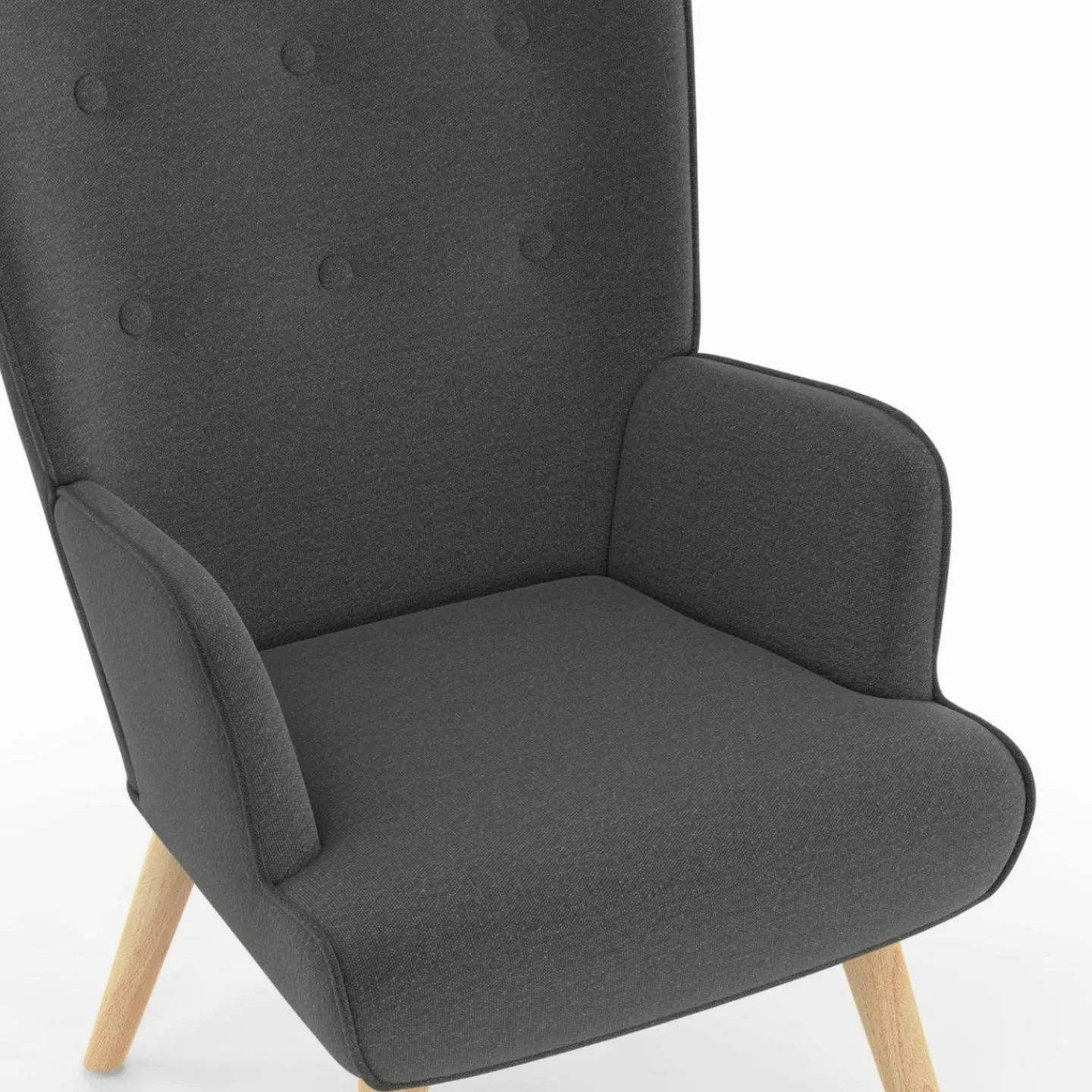 Fauteuil scandinave gris anthracite IVAR*IDMarket Online