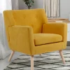 Fauteuil scandinave jaune moutarde*IDMarket Hot