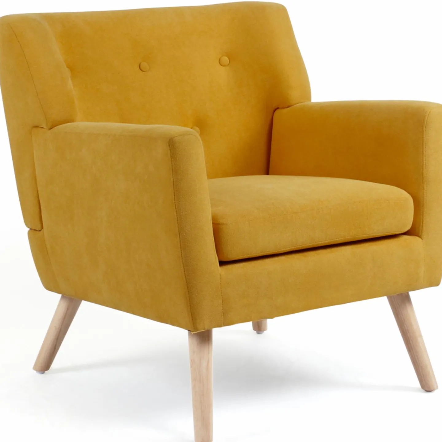 Fauteuil scandinave jaune moutarde*IDMarket Hot
