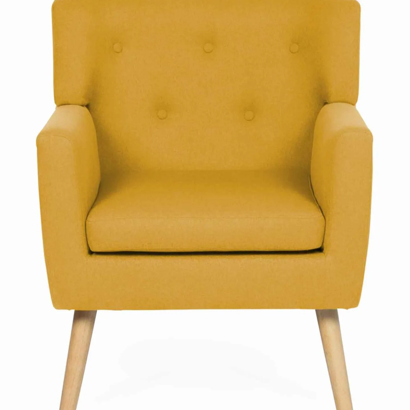 Fauteuil scandinave jaune moutarde*IDMarket Hot