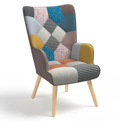 Fauteuil scandinave multicolore*IDMarket Hot