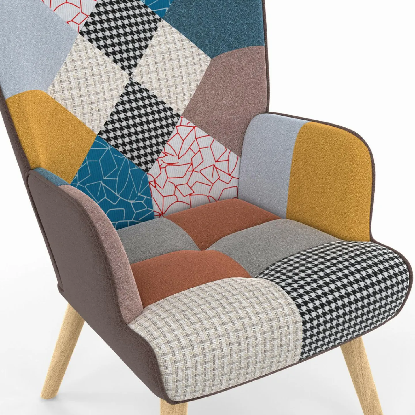 Fauteuil scandinave multicolore*IDMarket Hot