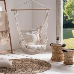 Fauteuil suspendu macramé*IDMarket Outlet