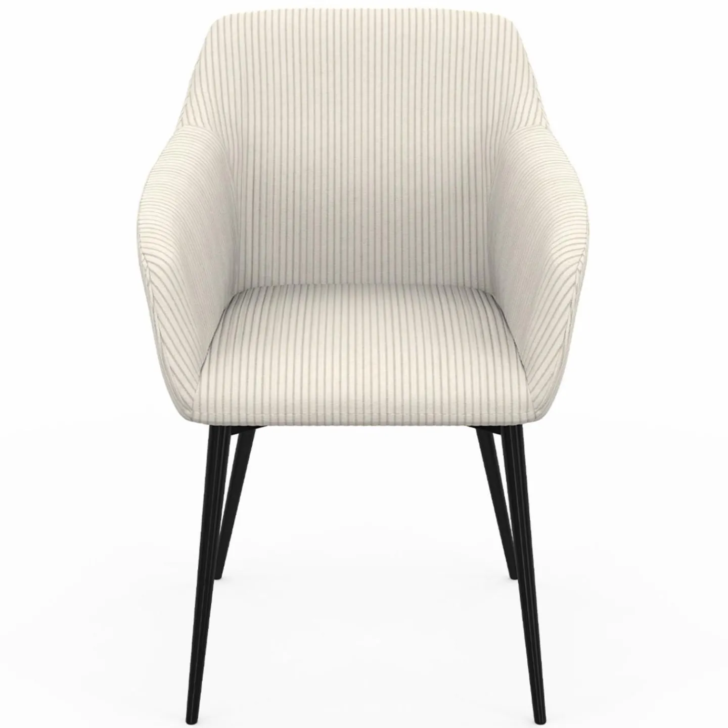 Fauteuils de table en velours côtelé beige : lot de 2*IDMarket Best