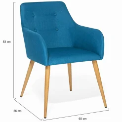 Fauteuils scandinaves bleu canard*IDMarket Outlet