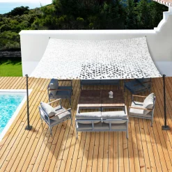 Filet camouflage blanc 3x4m*IDMarket Clearance