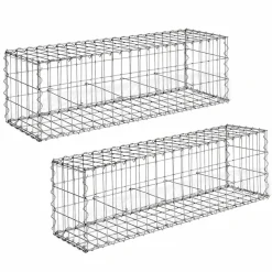 Gabions pour pierre (jardin) 100 x 30 x 30 cm : lot de 2*IDMarket Outlet